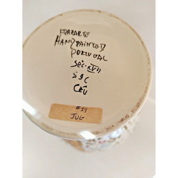 Hand Painted Ceramic Vase - Frazarte Portugal - 7" - 17th Century Style - Picture 3 of 12